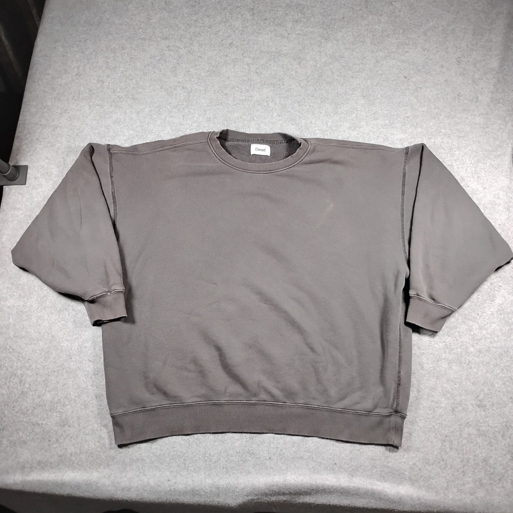 Elwood Core Oversized Crewneck Sweatshirt  XL Organic Cotton Distressed Pullover